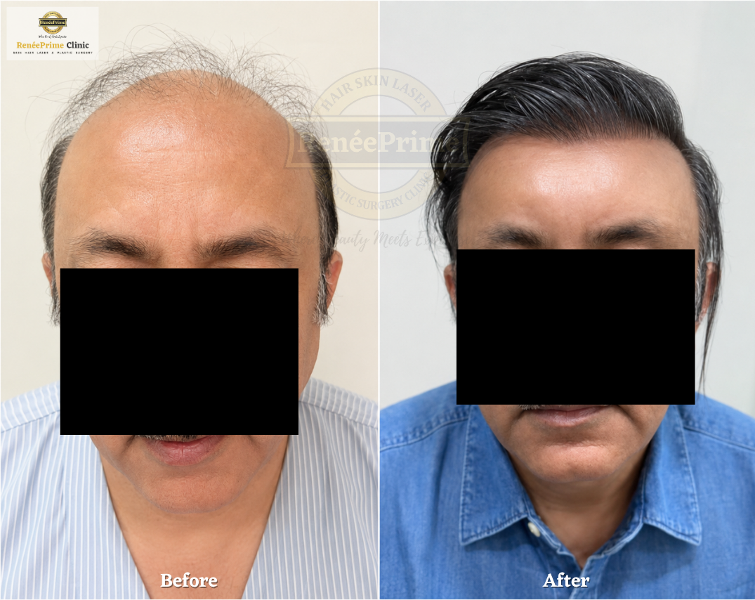 Biofibre Hair Transplant Before and After at ReneePrime Clinic, Mumbai 342