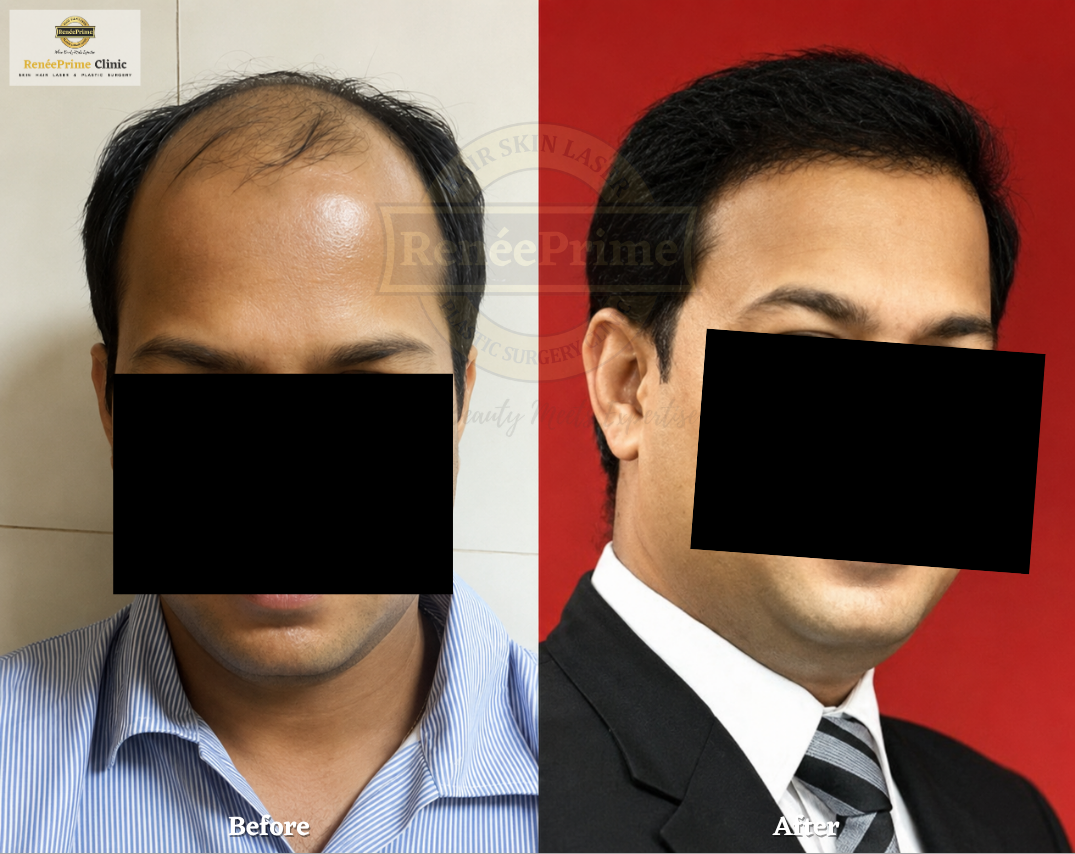Hair Transplant Before and After at ReneePrime Clinic Mumbai 2343