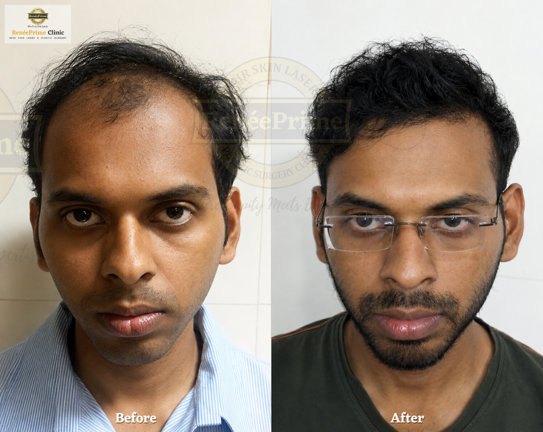 Hair Transplant Before and After at ReneePrime Clinic Mumbai 6