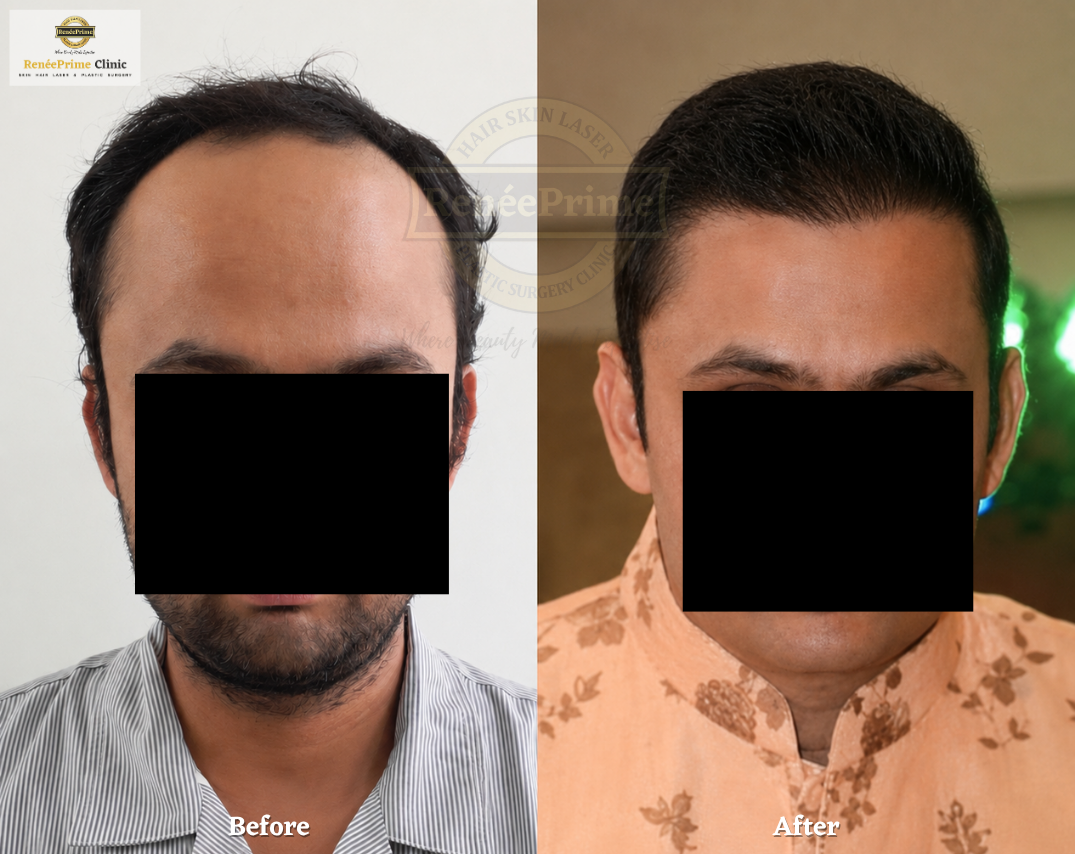 Hair Transplant Before and After at ReneePrime Clinic Mumbai re