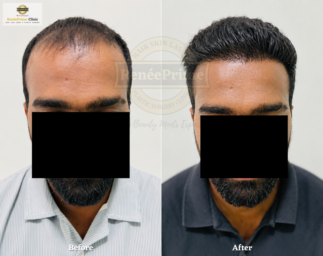 Hair Transplant Before and After at ReneePrime Clinic Mumbai rr32