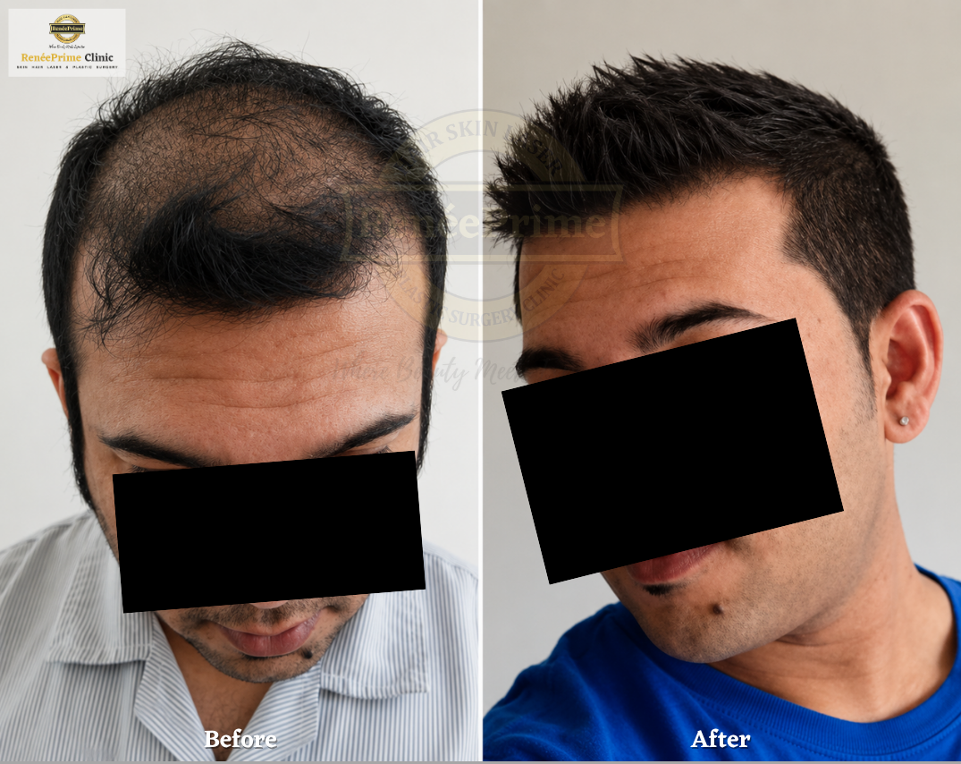 Hair Treatment Before and After at ReneePrime Clinic Mumbai 3434