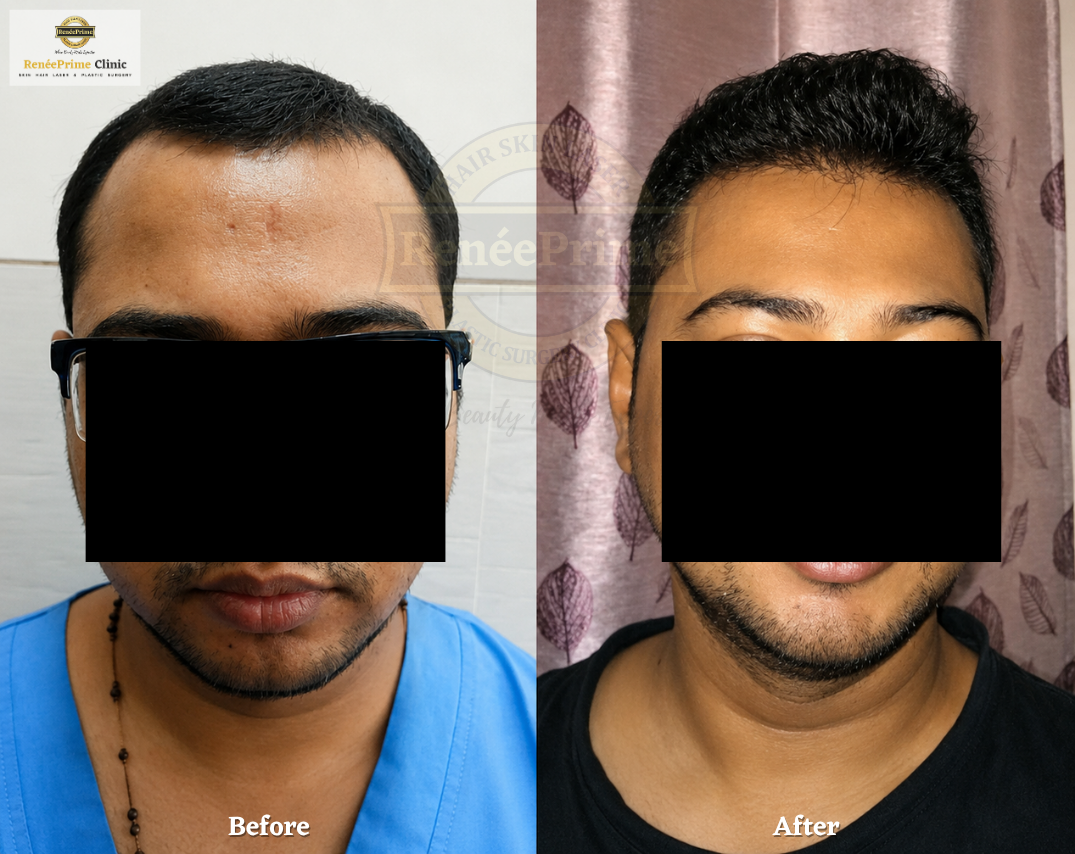 Hairline Transplant Before and After at ReneePrime Clinic Mumbai 2211